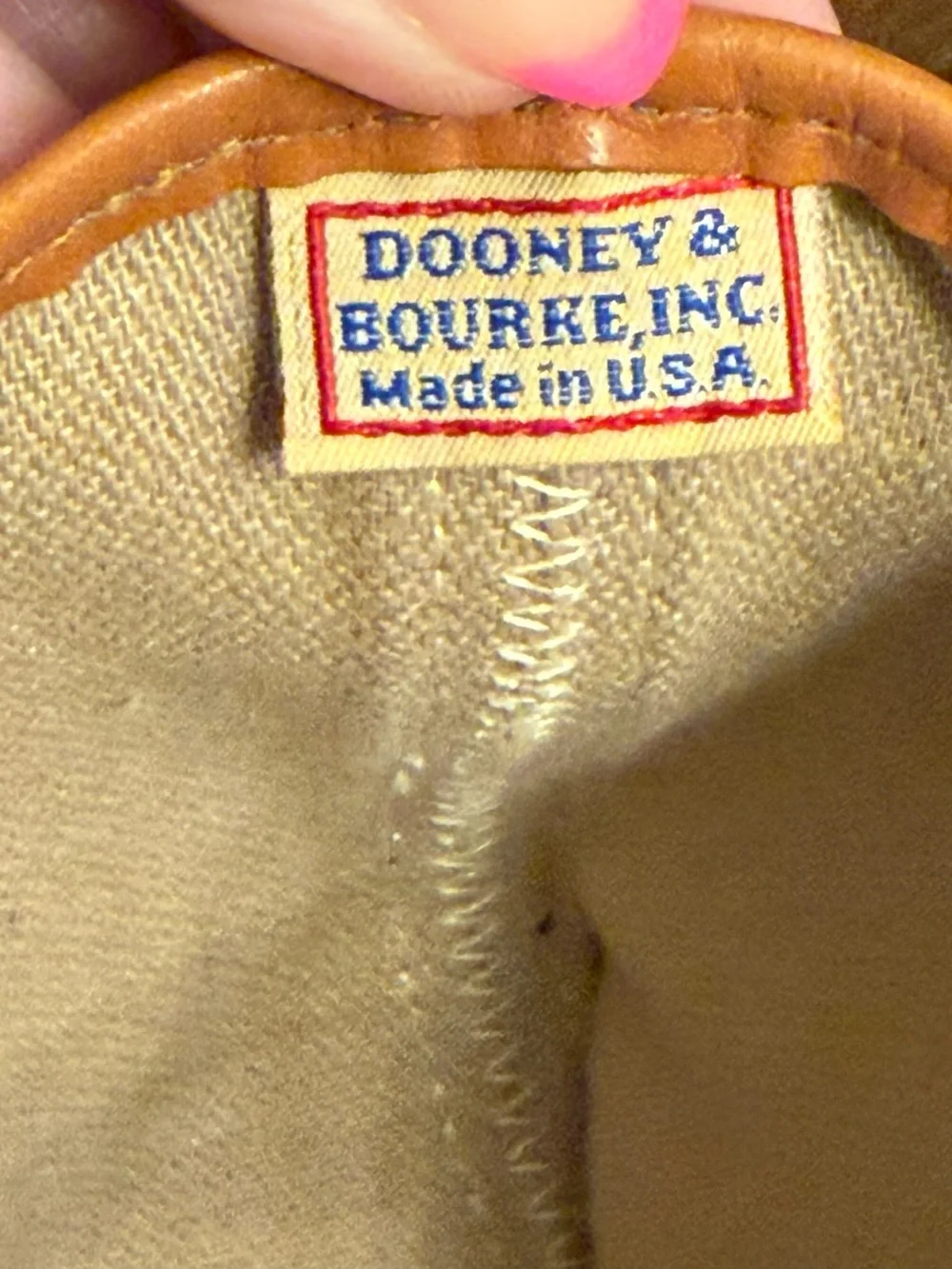Dooney & Bourke Canvas Bucket Bag Leather Trim *dust bag & key fob included * - Picture 11 of 15